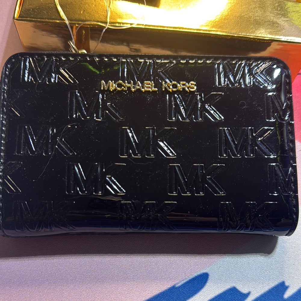 Michael Kors Embossed Black Card Holder
